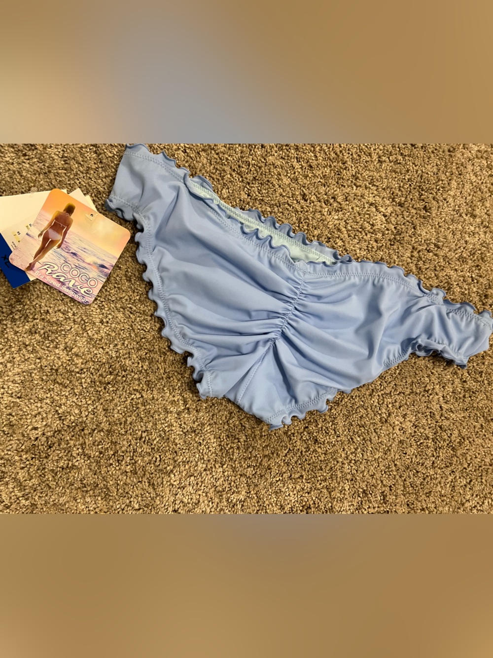 Coco Rave Light Blue Ruffle Bikini Bottom